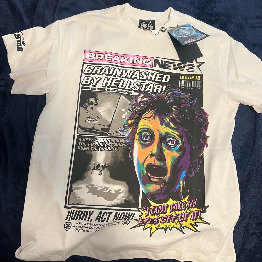 White Hellstar breaking news tee